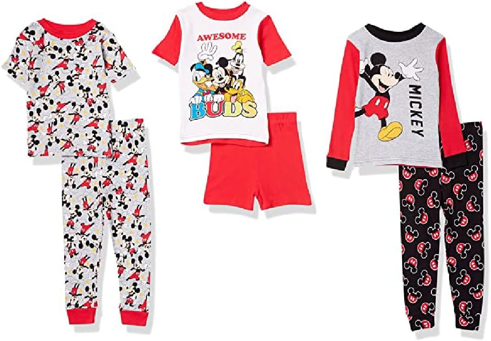 Disney 6-Piece Snug-fit Cotton Pajama Set for Kids
