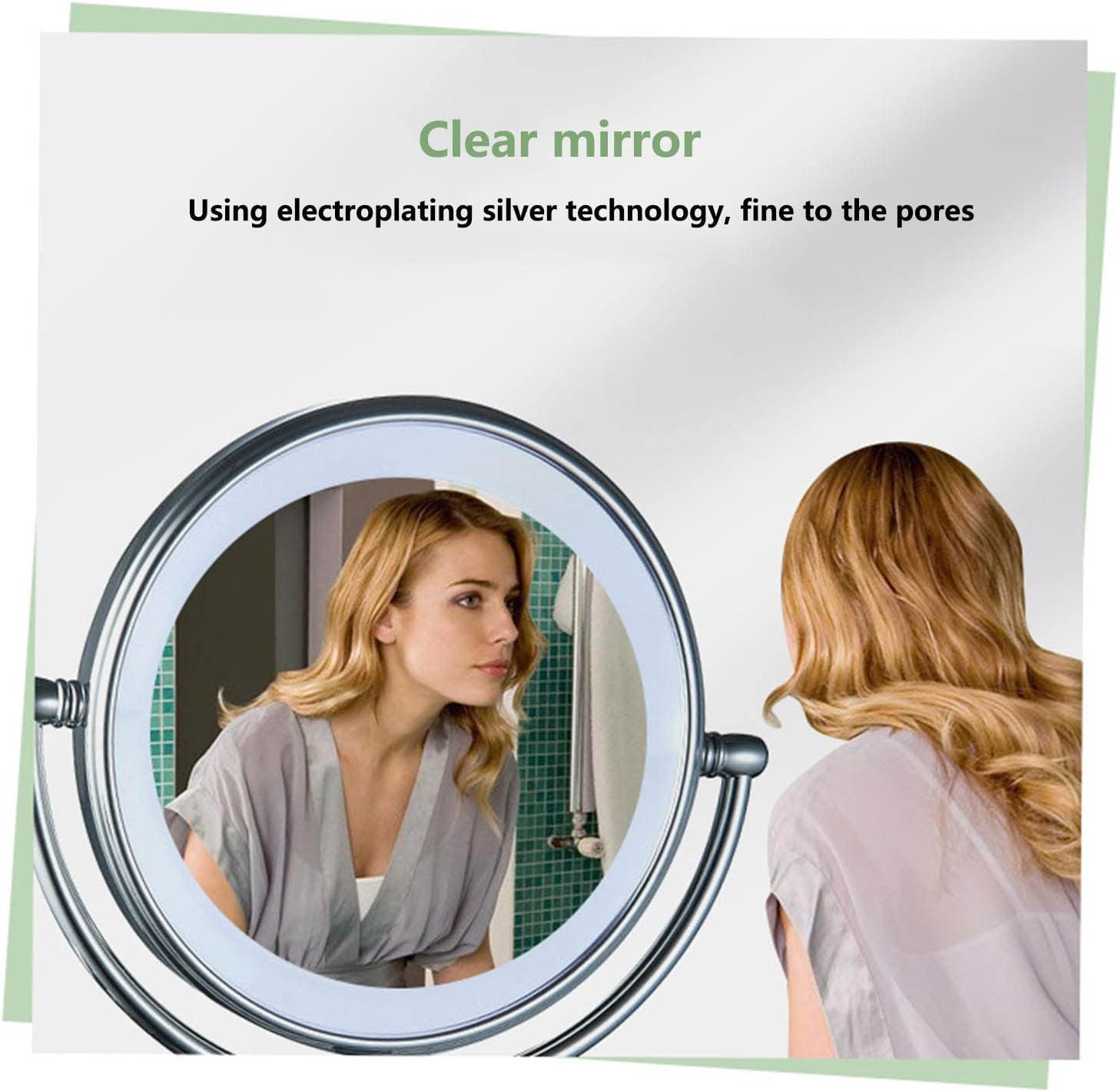 360 Wall-Mounted Makeup Mirror with LED Light