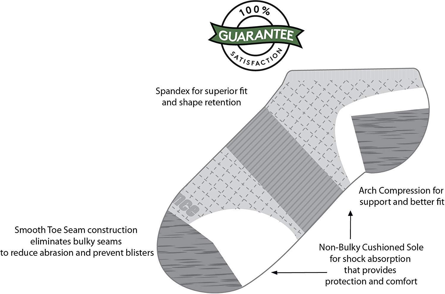 Prince Boys Low Cut Athletic Socks with Cushion for Active Kids 6 Pair Pack