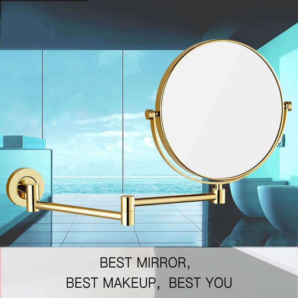 Wall-Mounted Makeup Mirror with 360-Degree Swivel