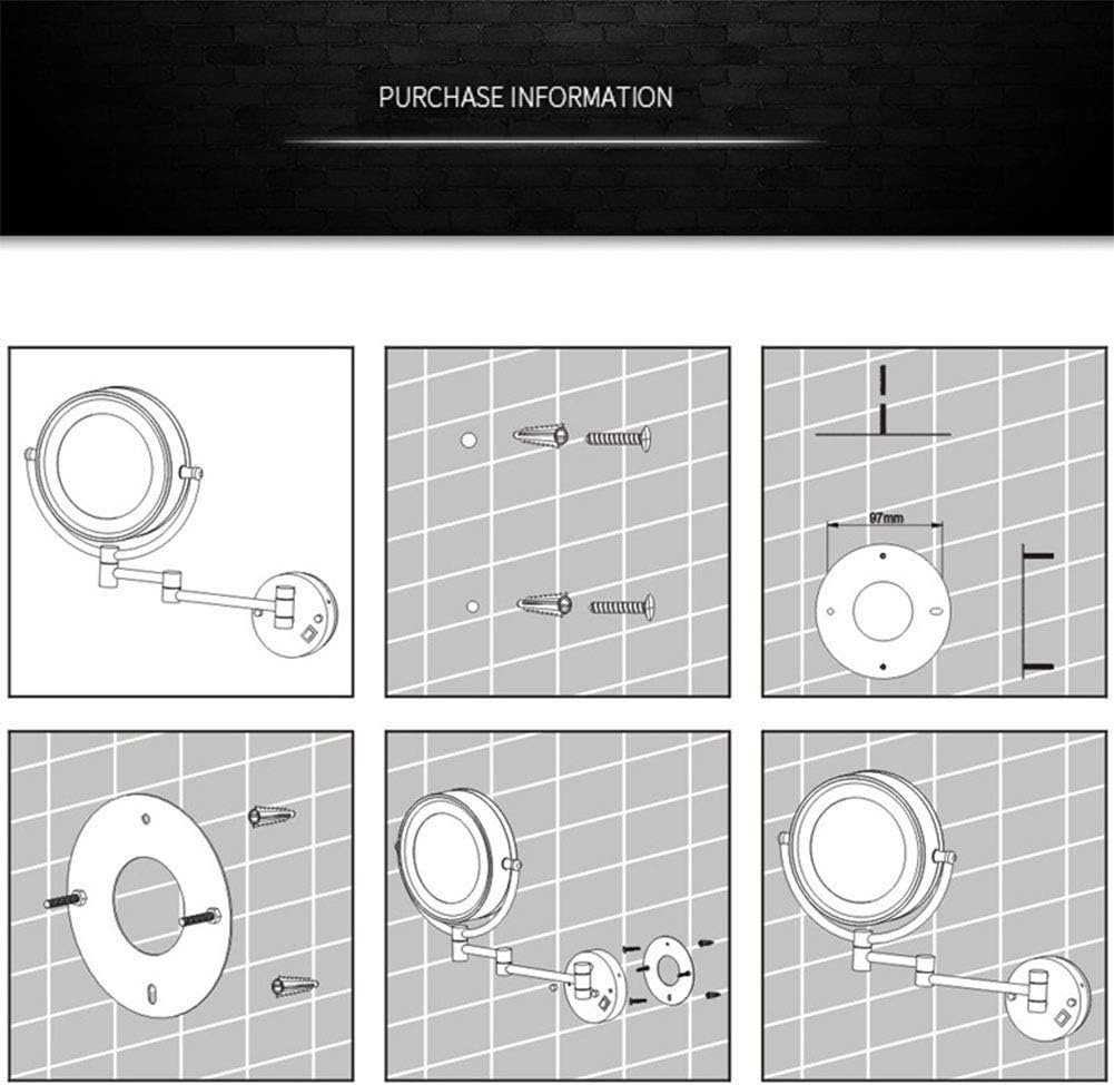 Wall-Mounted Makeup Mirror with Touch Screen