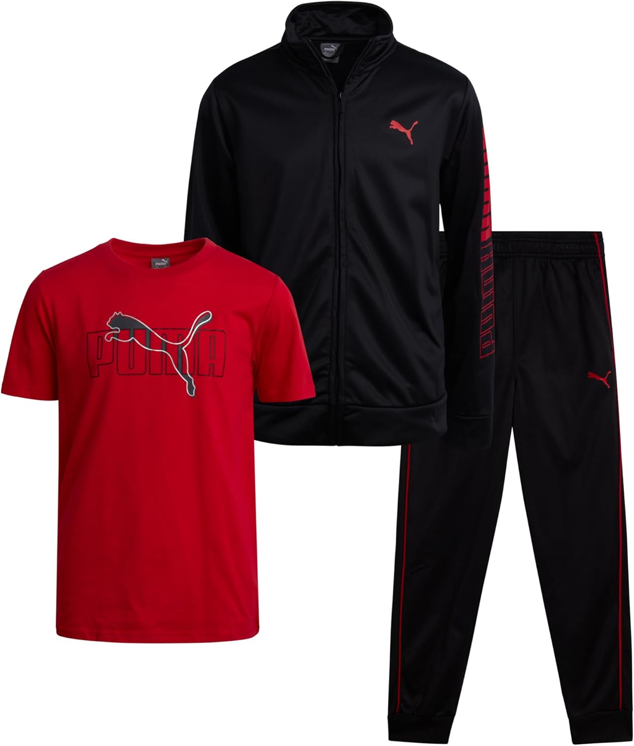 PUMA Boys 3-Piece Active Tracksuit Set Tricot disclosed with style