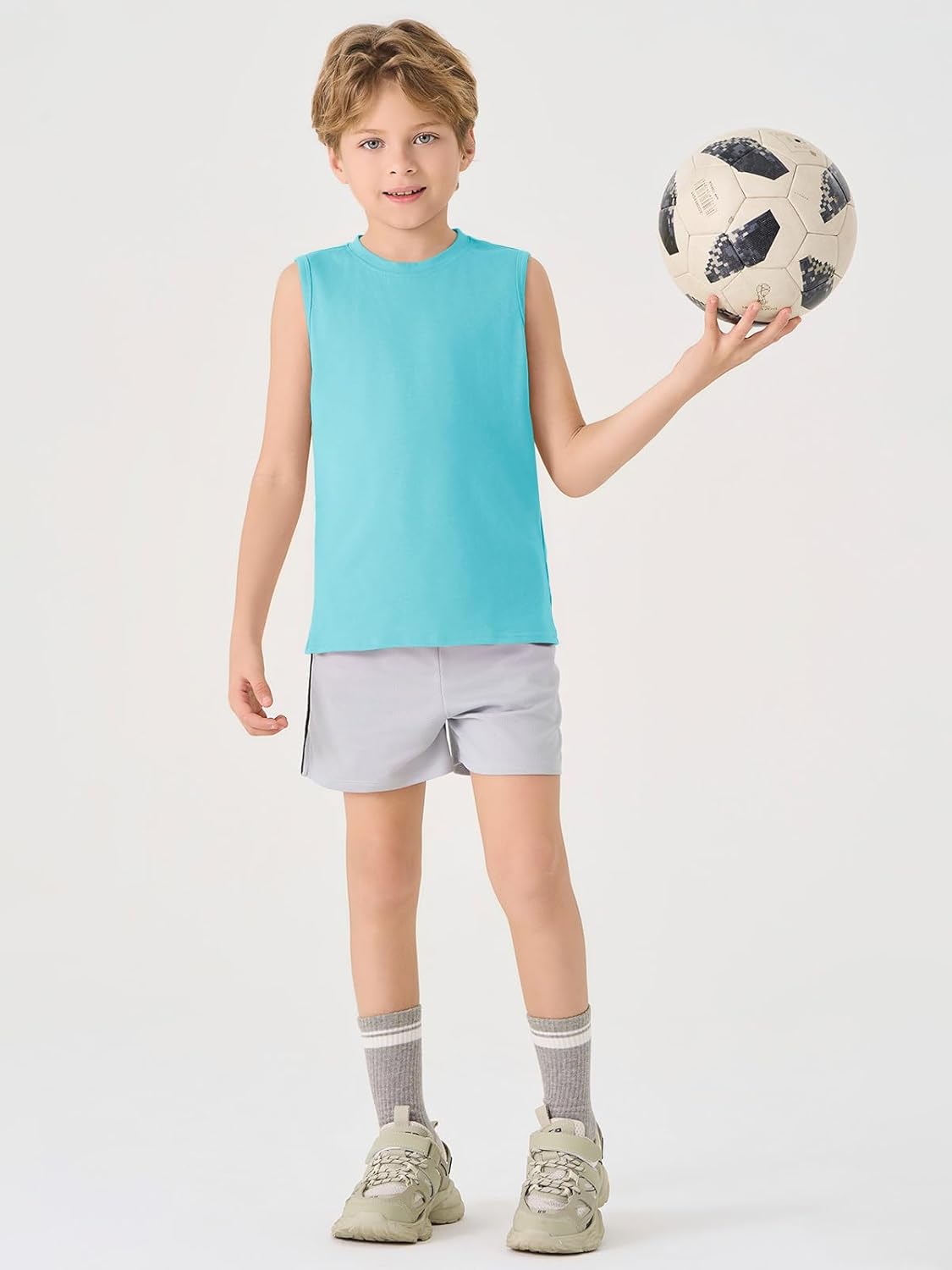 Haloumoning Boys Tank Top for 5-14-Year-Olds