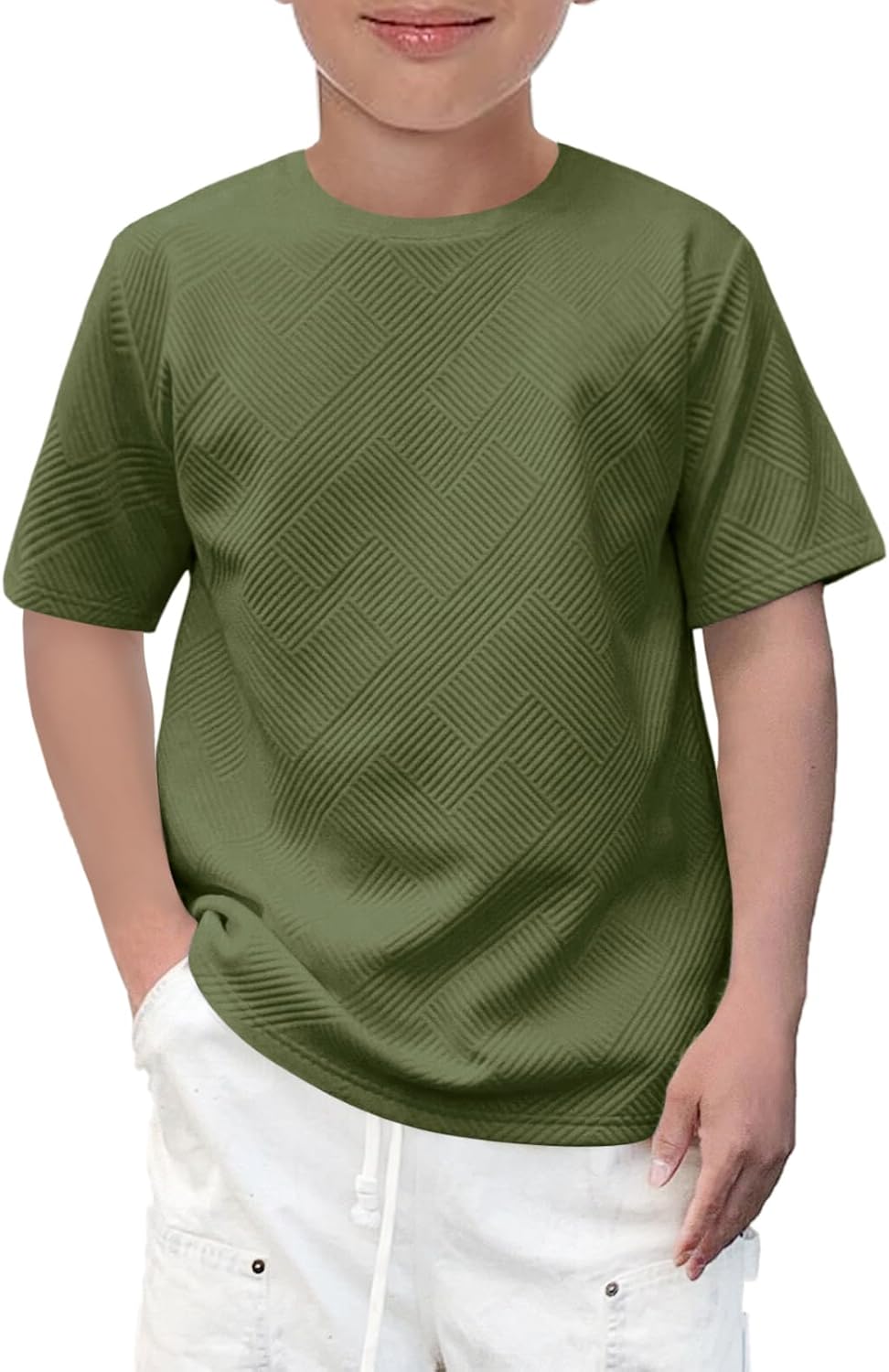 Haloumoning Boys Geometric Tshirts