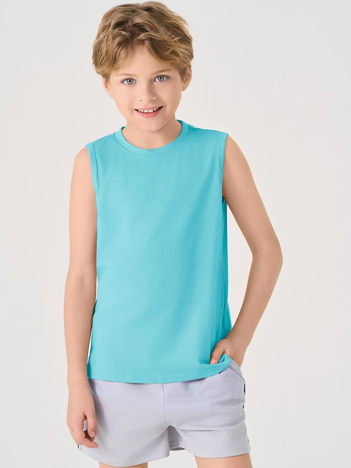 Haloumoning Boys Tank Top for 5-14-Year-Olds