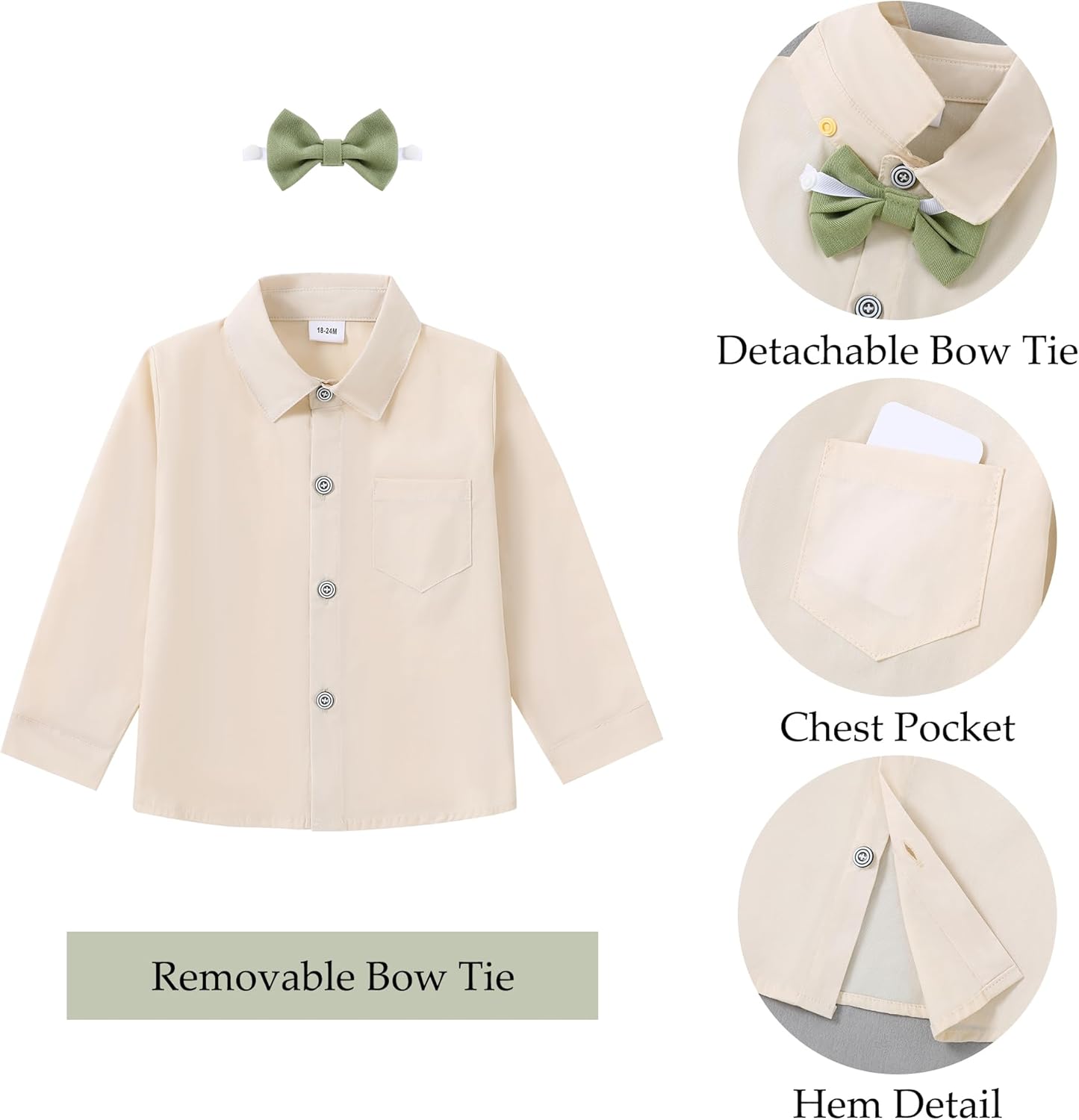 WESIDOM toddler boys formal suiting set with bowtie