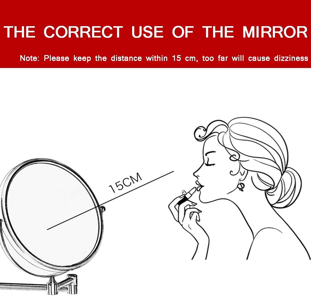 Stylish Makeup Vanity Mirror with Extendable Height and Built-in Lights