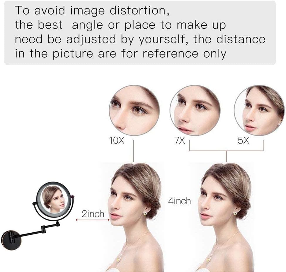 Wall-Mounted Makeup Mirror with Touch Screen