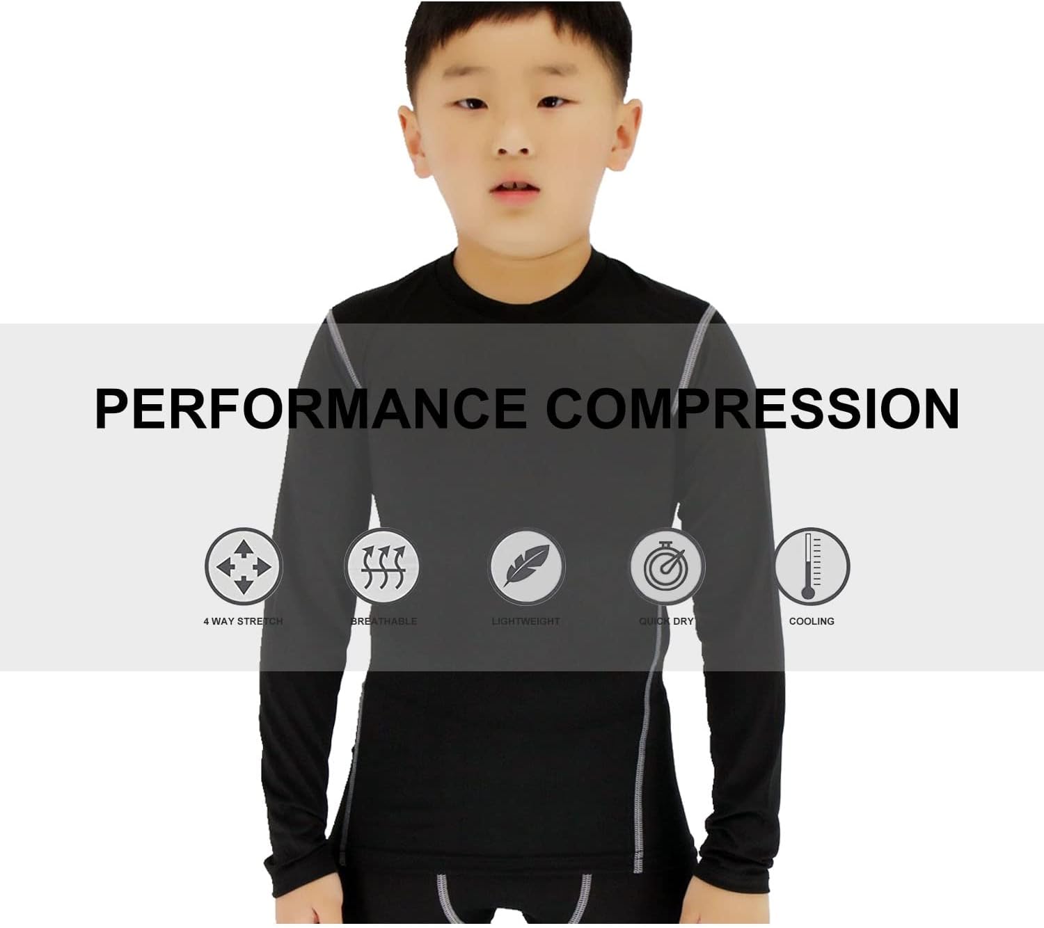 boys soccer compression t-shirt