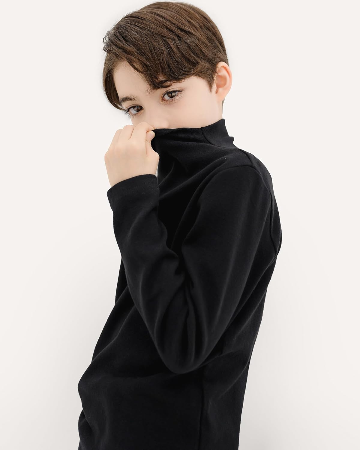 CUNYI Mock Neck Thermal - Soft Cozy Kids Boys Girls Unisex Cotton Long Sleeve Top - punishment