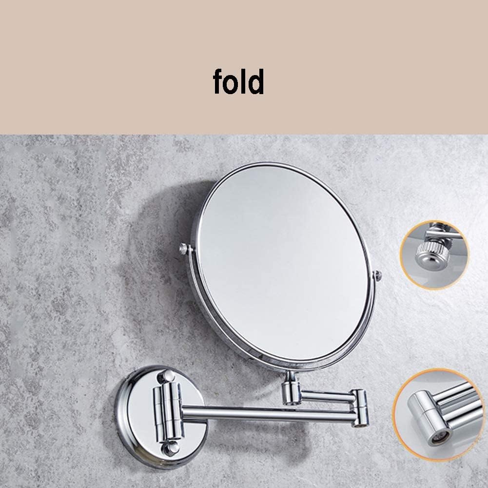 10X Wall-Mounted Makeup Mirror with 5x Magnification