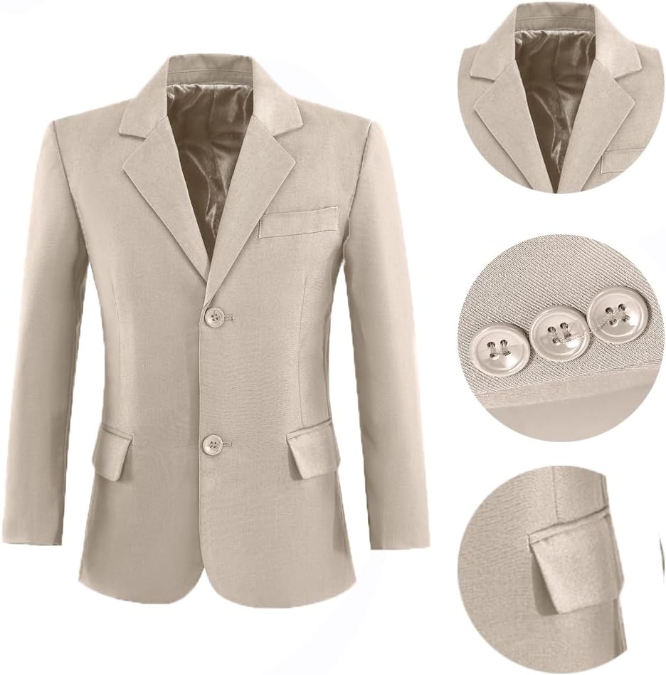 SaiLiiny - Blazer for BoysSlim Fit Formal Jacket with Lapel