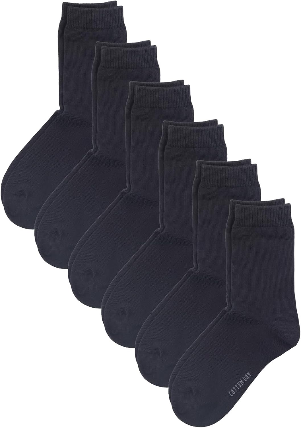 COTTON DAY Unisex Kids Soft Cotton Crew Socks 6 Pack