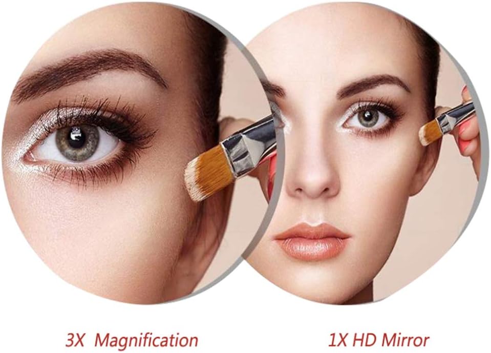 LCARY Two-Sided Wall Mounted Beauty Mirror 3X Magnification