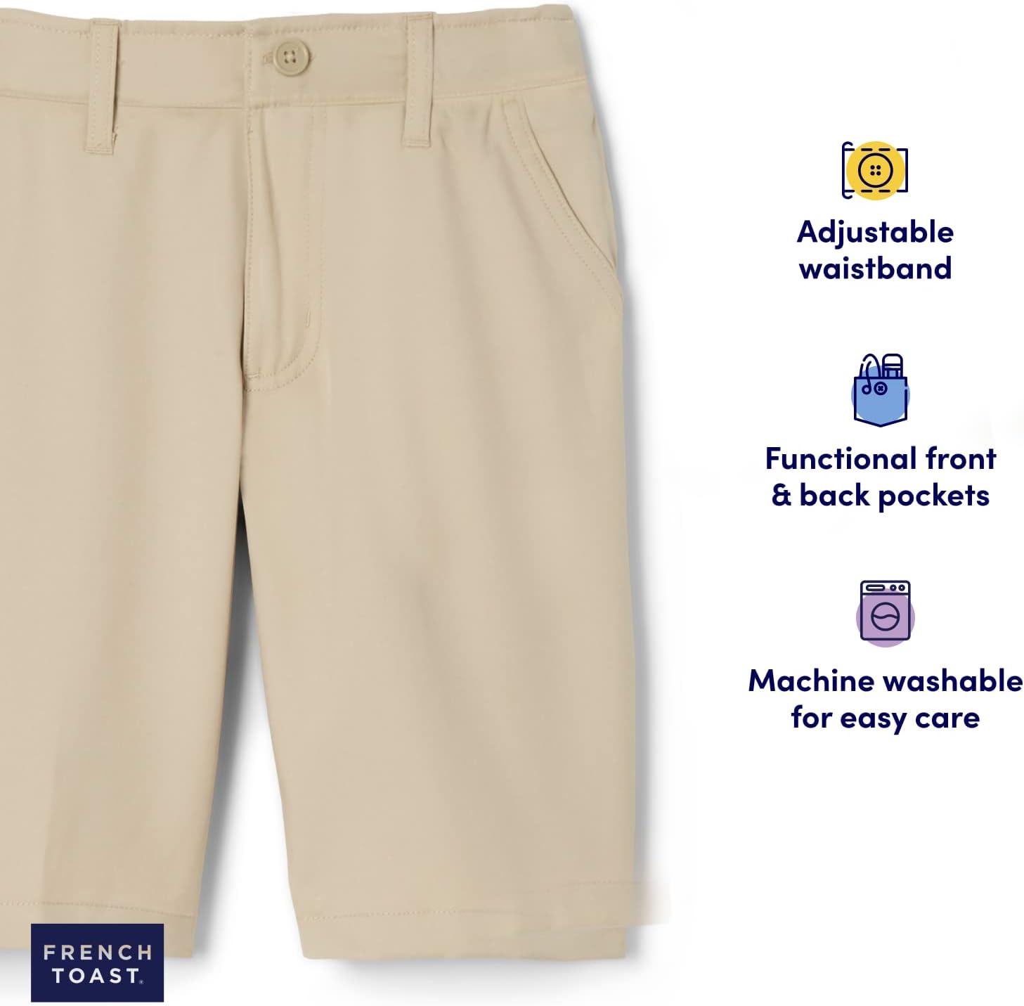French Toast Boys Performance Stretch Shorts