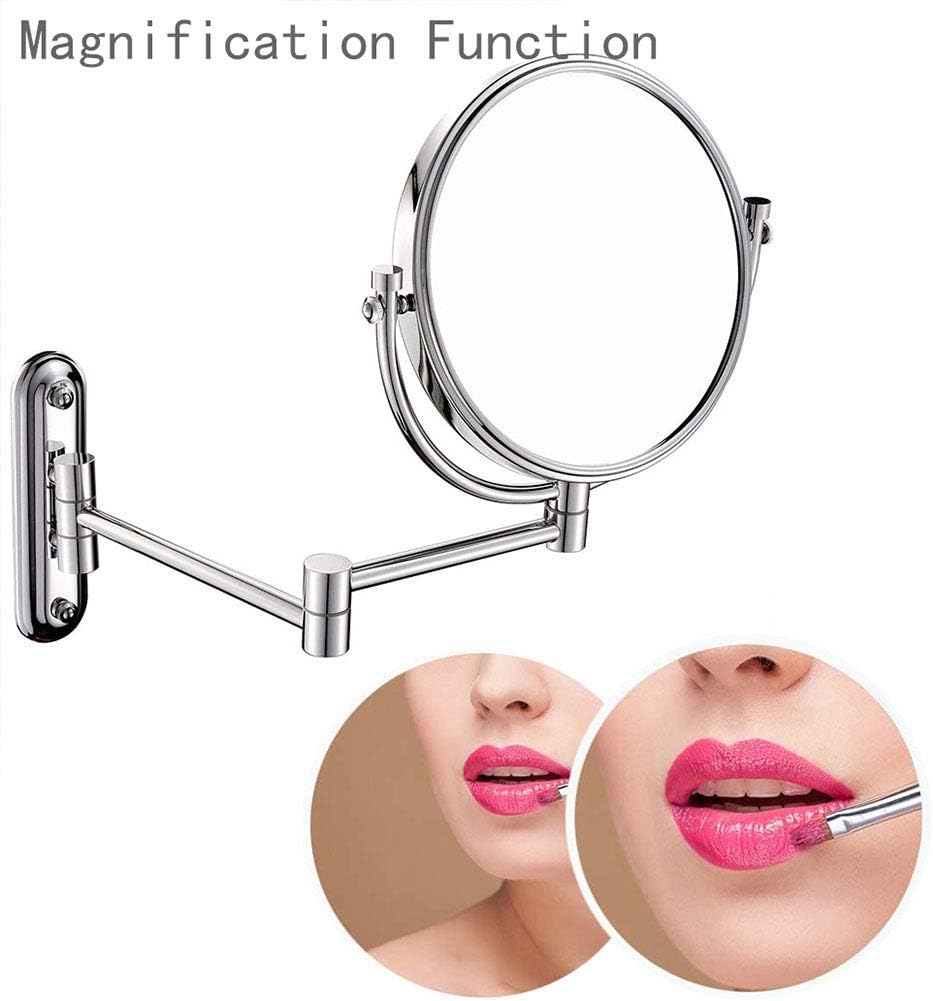 Wall-Mounted Double-Sided Vanity Mirror 6-8 Inch Size