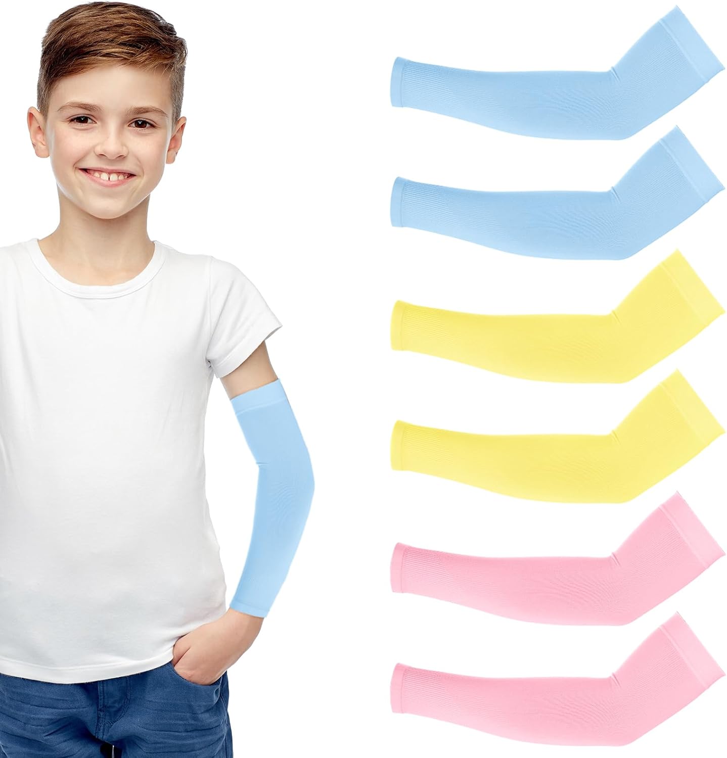 Abeillo 3Pairs Kids Cooling Arm Sleeves