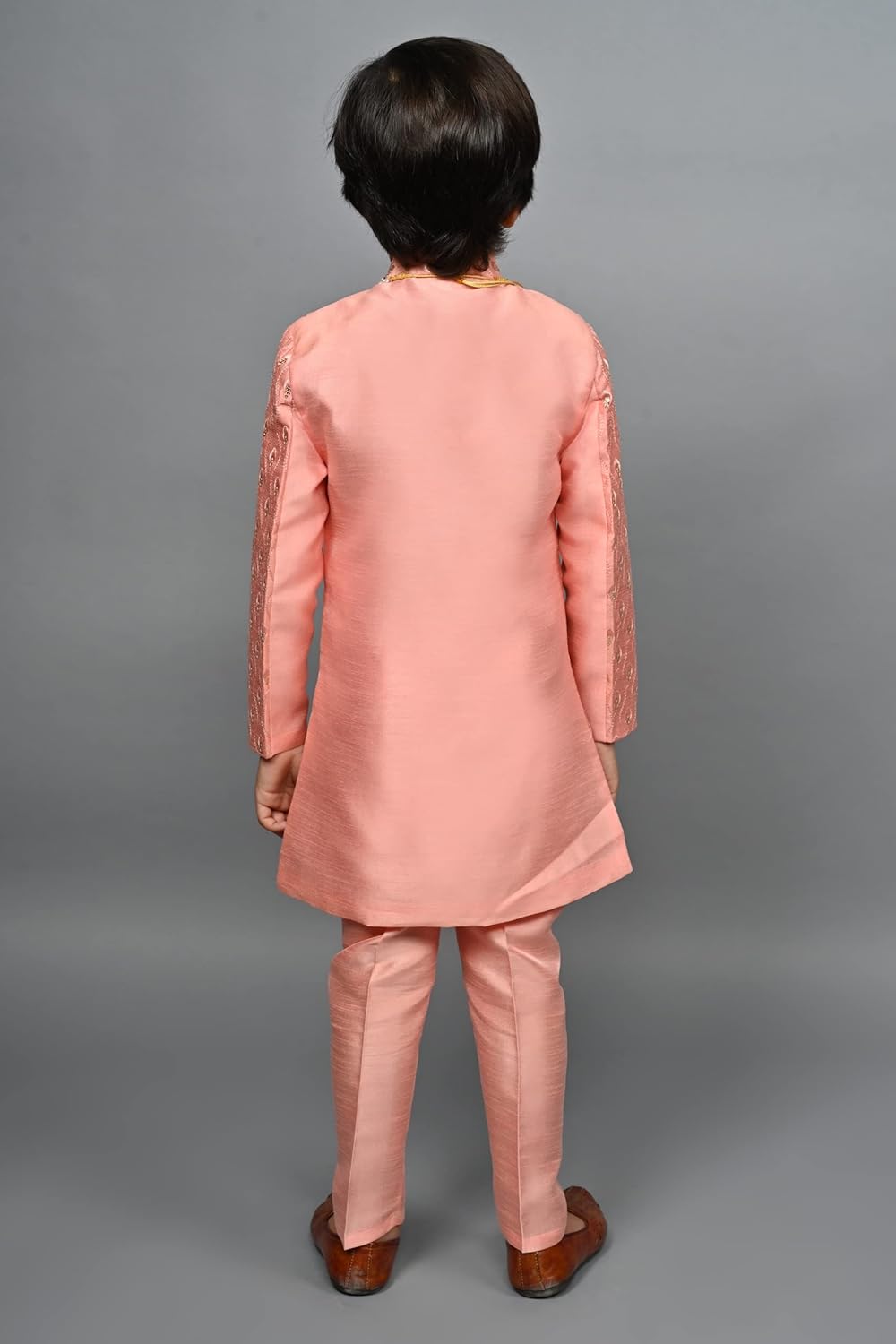 AHHAAAA Silk Blend Kids Party Wear Sherwani Set for Boys