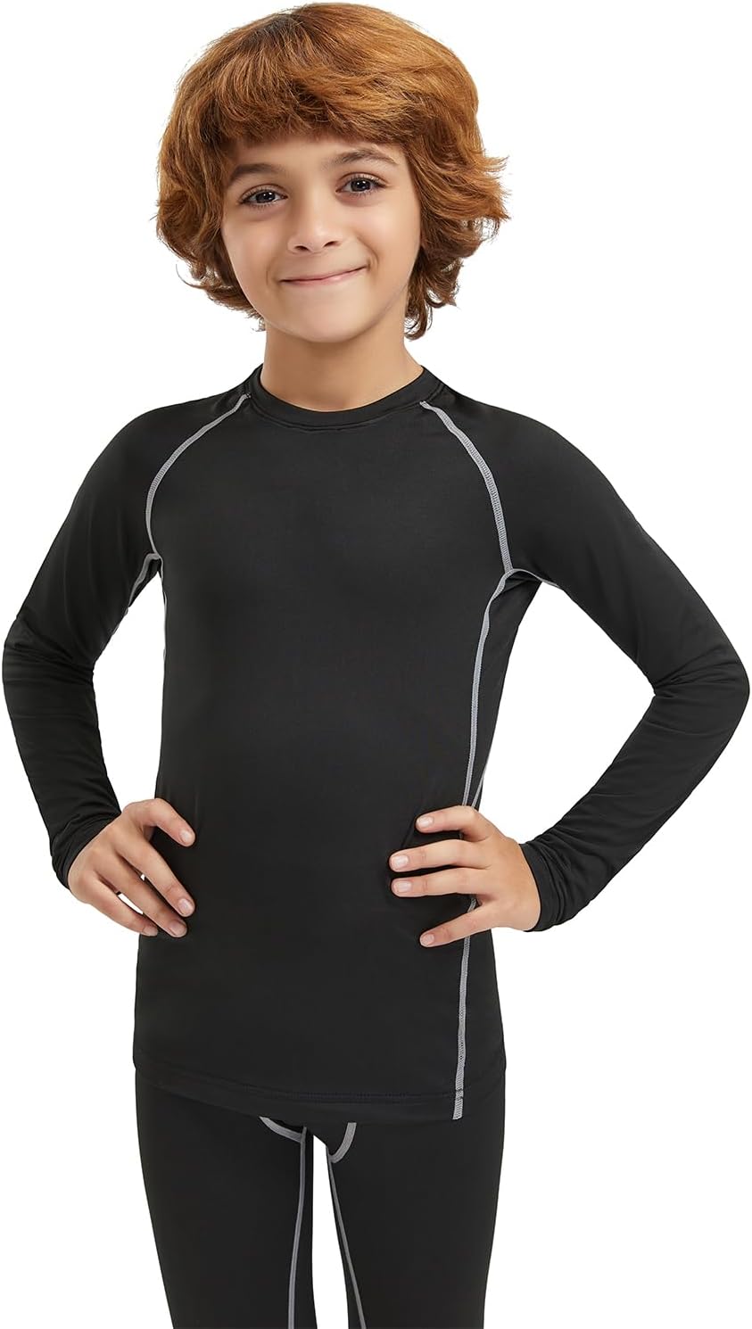Celfaeree Boys Compression Shirts 45 Pack