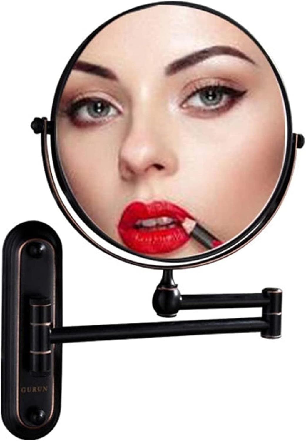 NOVOCE Dual-Sided Makeup Mirror with Anti-Fog Extendable 360-Degree Rotation