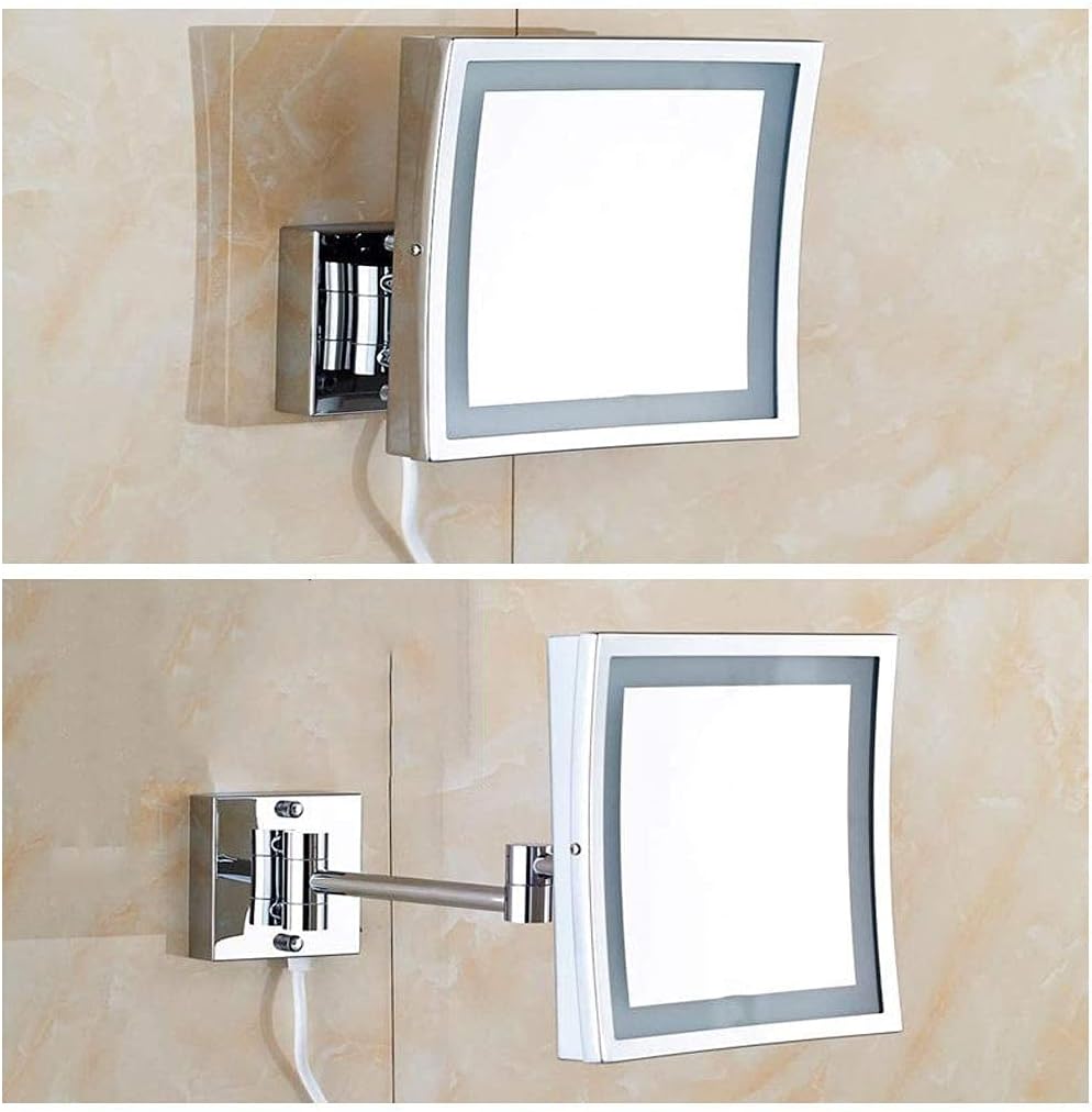 DEIHGE 3X Magnification LED Makeup Mirror Wall Mounted Vanity Mirror
