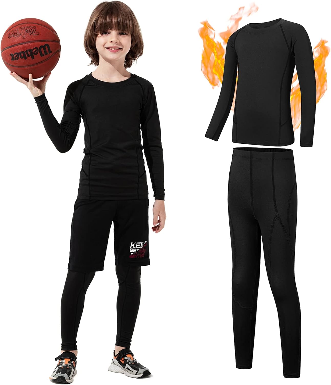 Fast-Dry Comfortable Compression Set for Kids
