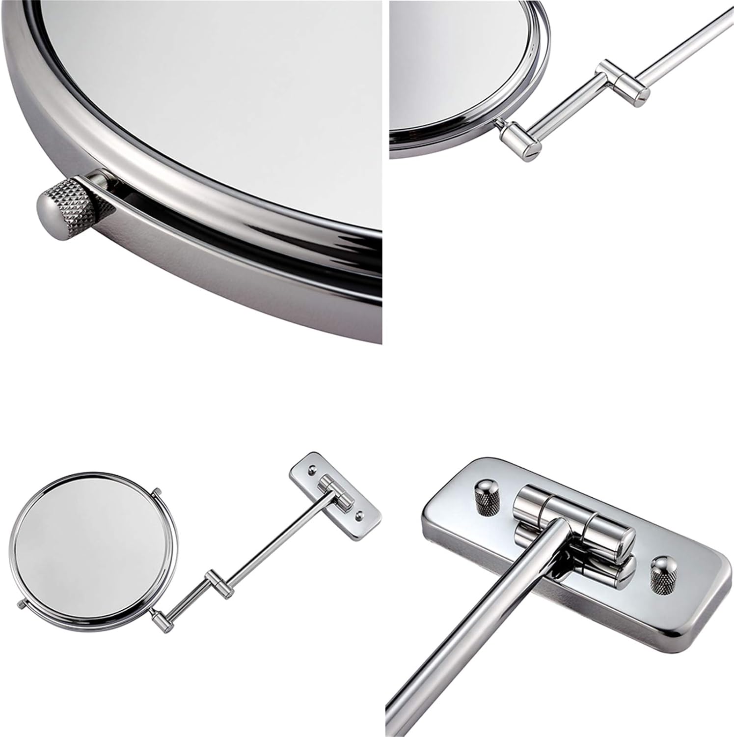 NOVOCE Double-Sided Makeup Mirror 7X Magnification Chrome 8 inch