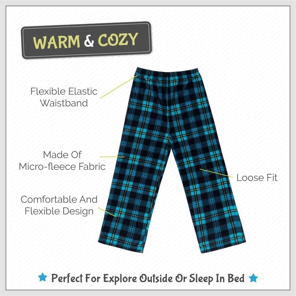 Mad Dog Boys Pajama Plaid Micro Fleece 3PK