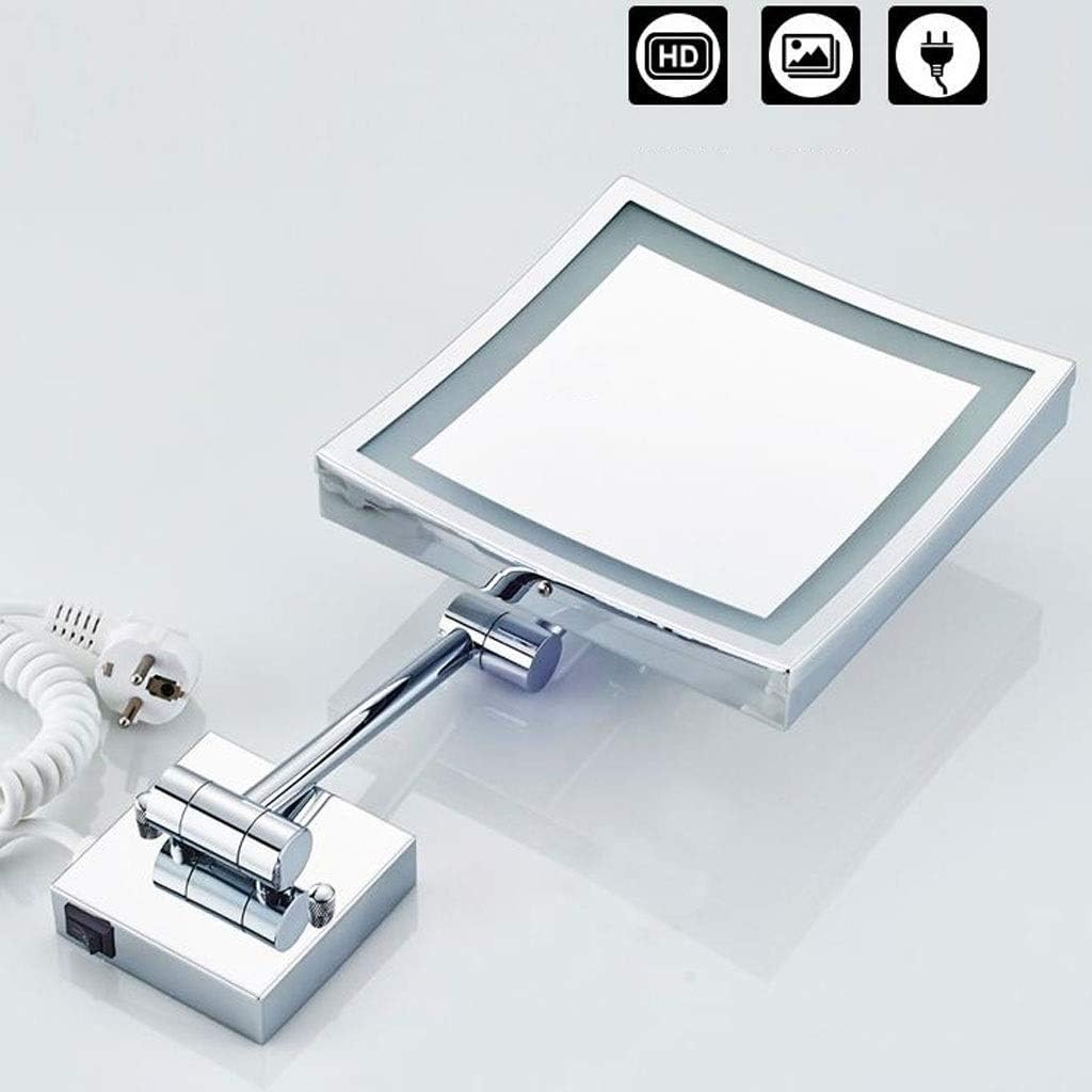 DEIHGE 3X Magnification LED Makeup Mirror Wall Mounted Vanity Mirror