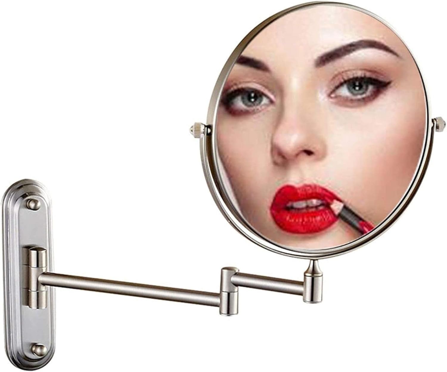 Wall-Mounted Makeup Mirror Vanity 360 Rotation Extendable
