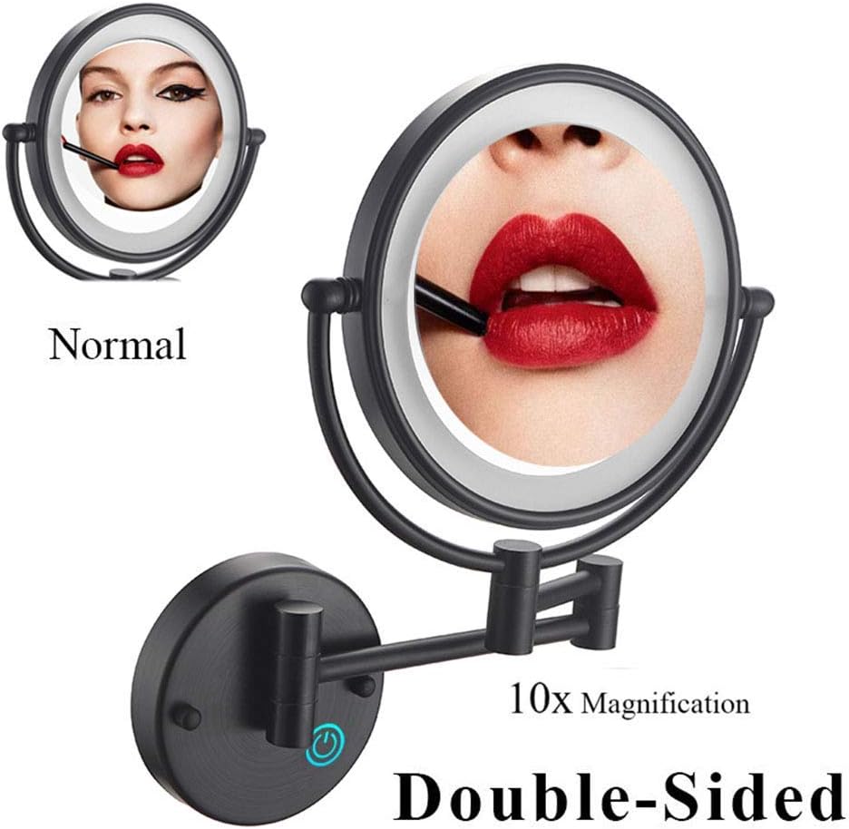 Wall-Mounted Makeup Mirror with LED Lights