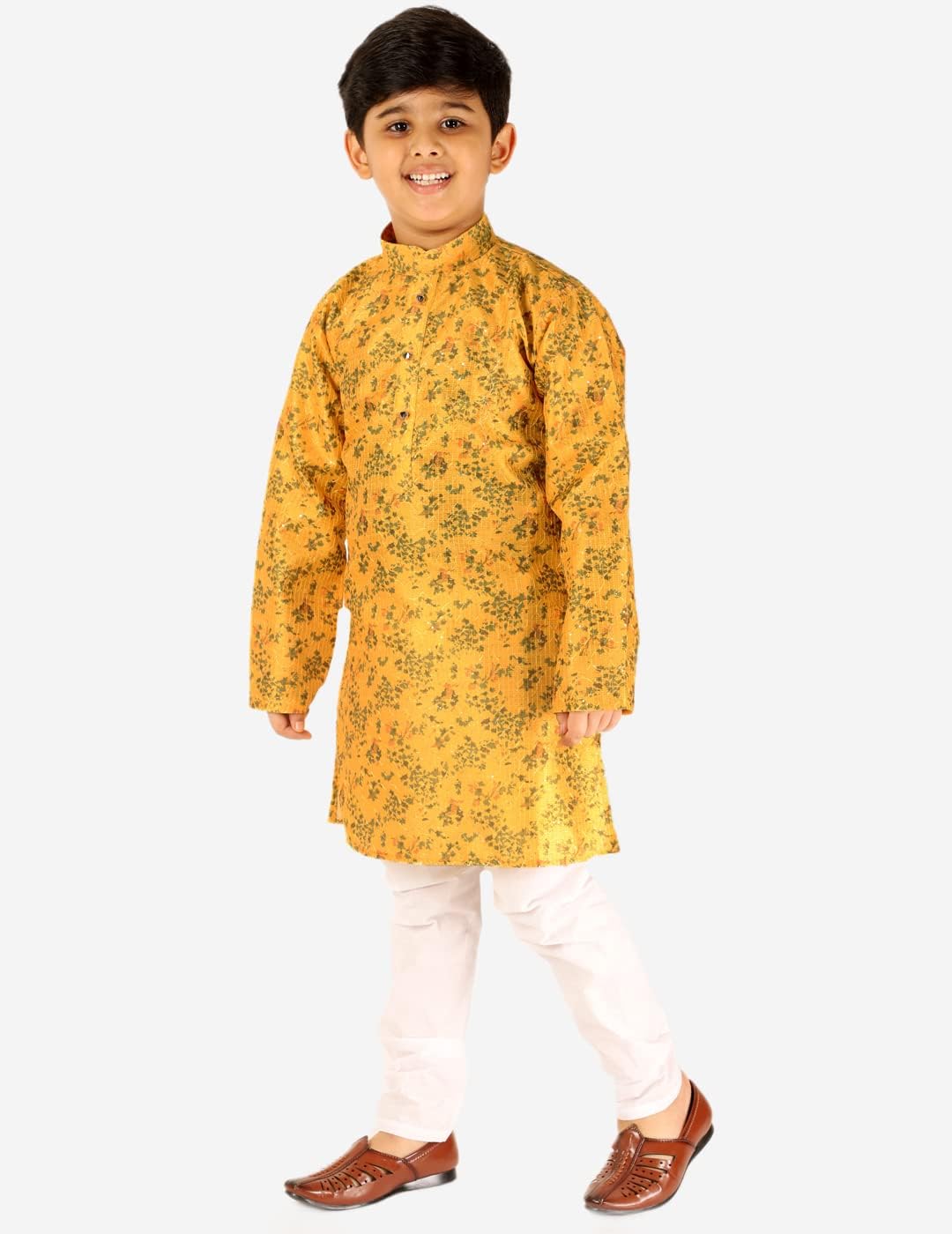 Pro-Ethically Crafted Boys Summer Silk Kurta for Kids Boys Perfect for Special Occasions S-172