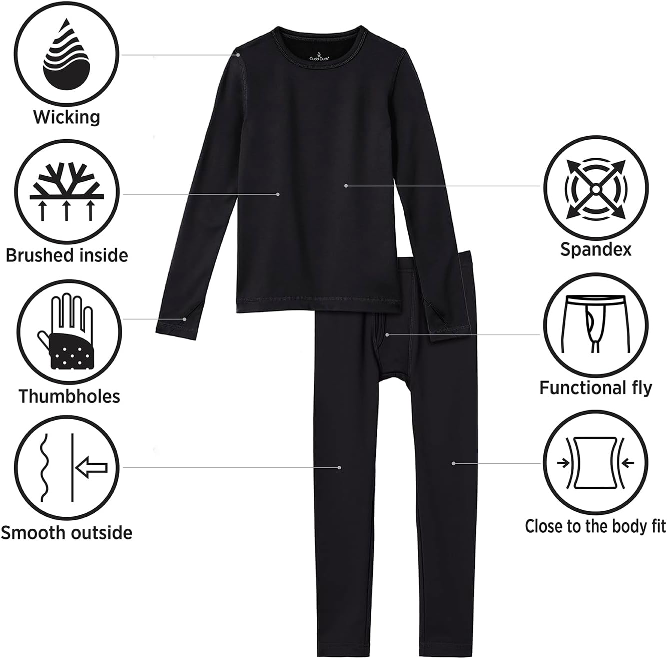 Cuddl Duds Thermal Set for Kids