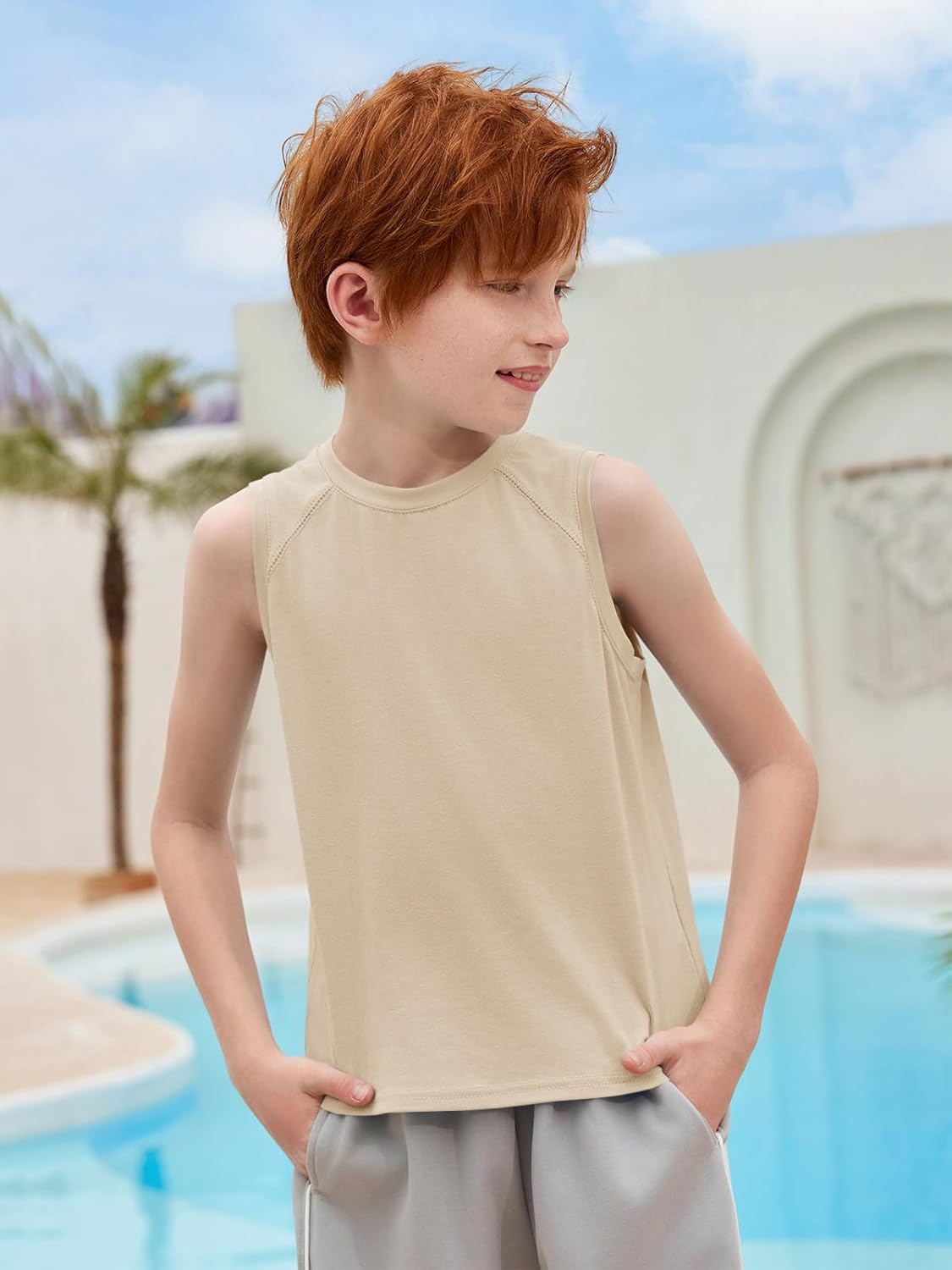 Haloumoning Boys Tank Tops 5-14