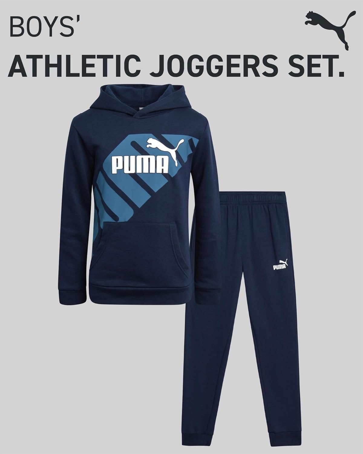 PUMA BoysATHLETIC Jogger Set Fleece Pullover Sweatpants 8-16