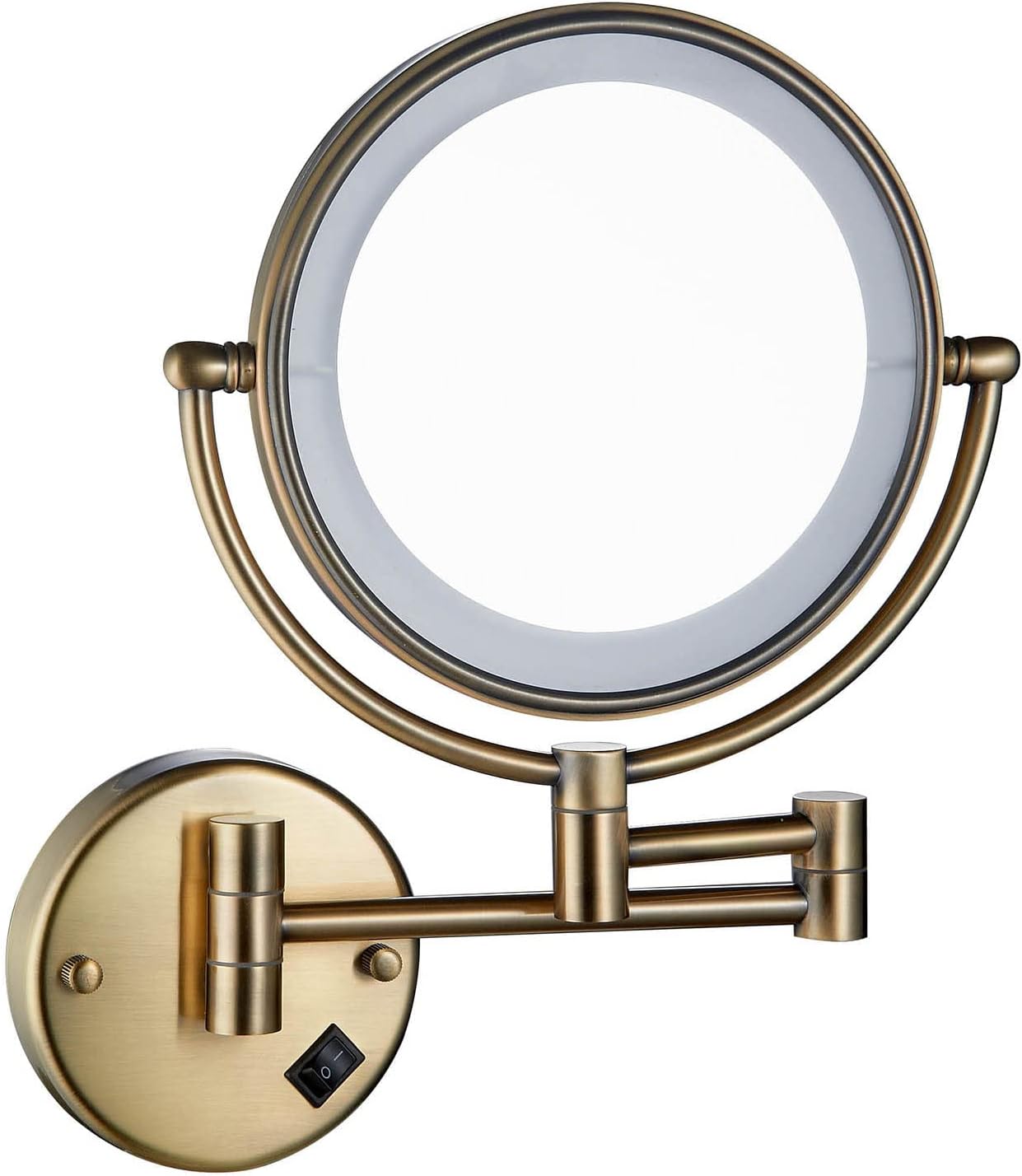 360 Wall-Mounted Makeup Mirror with LED Light