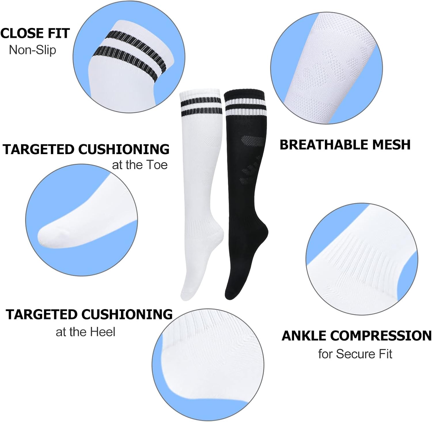 urable Soccer Socks for Kids - Reinforced Durable and Comfortable