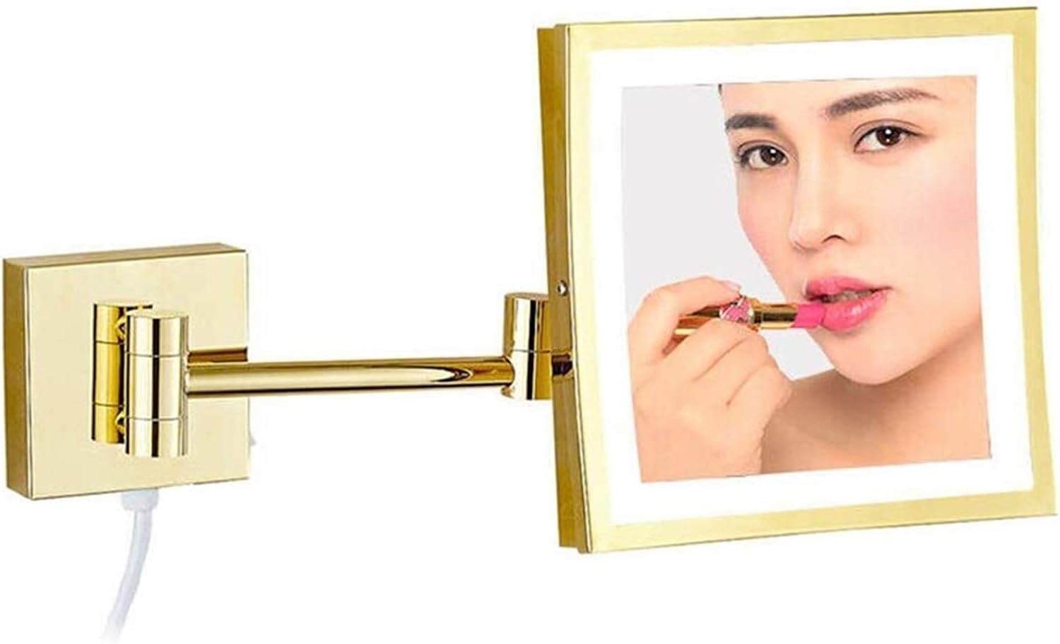 Luxury 8 Wall-Mounted Vanity Mirror with 3X Magnification