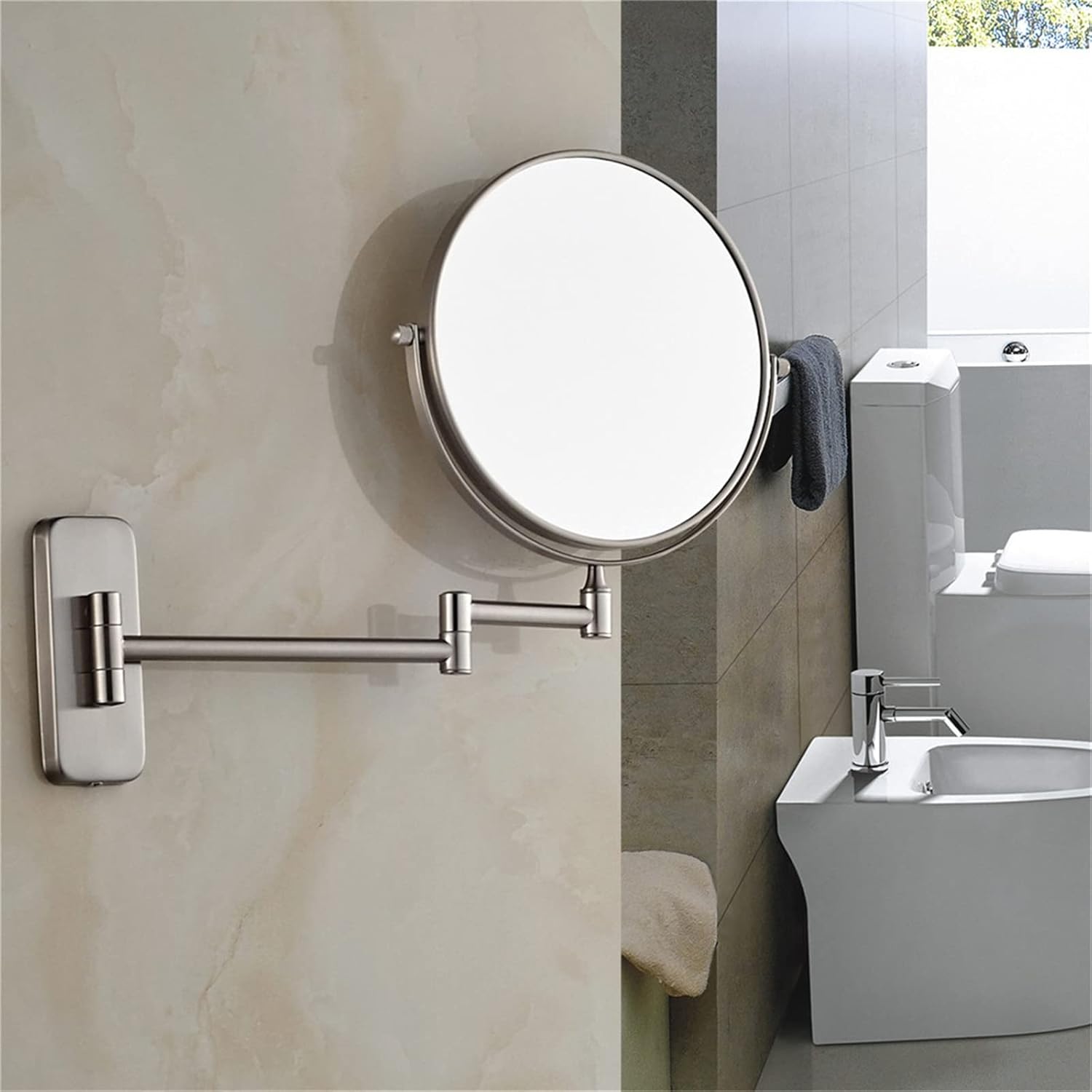NOVOCE 8 Inch Double Sided Makeup Mirror with Magnification