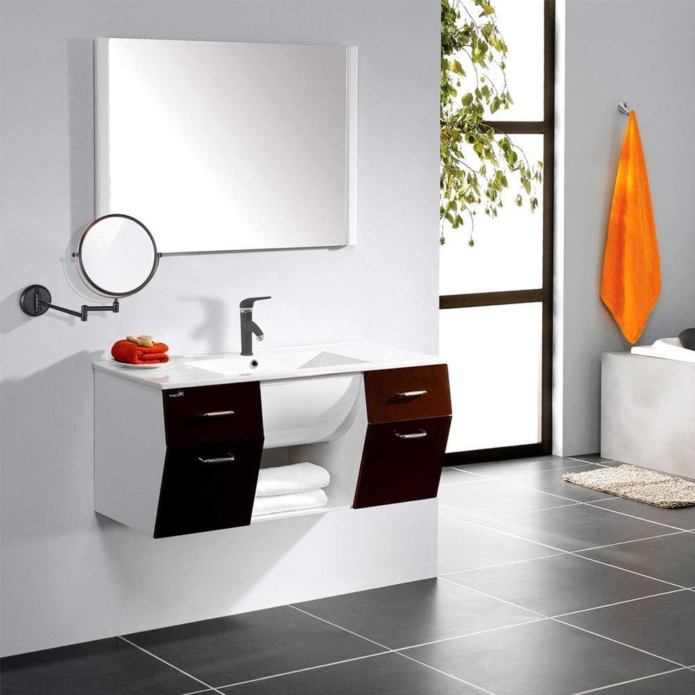 Adjustable Double-Sided Wall-Mounted Makeup Mirror for Shaving Beauty