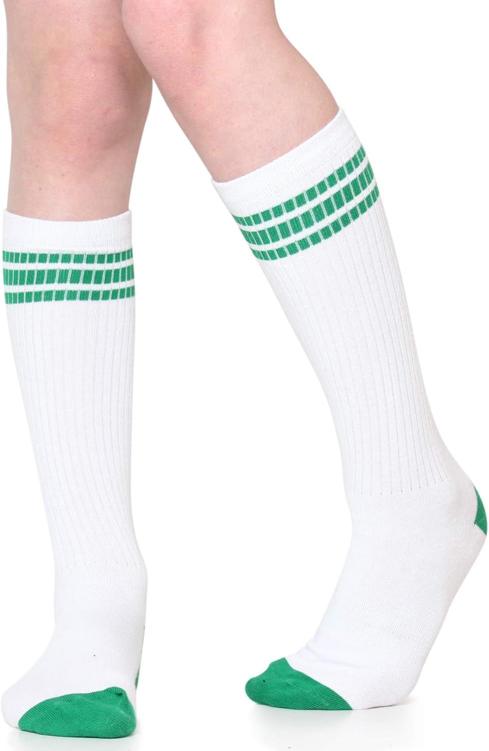 juDanzy 3-Pair Stripe Knee-High Socks for Boys and Girls Perfect for Soccer Basketball and Baseball