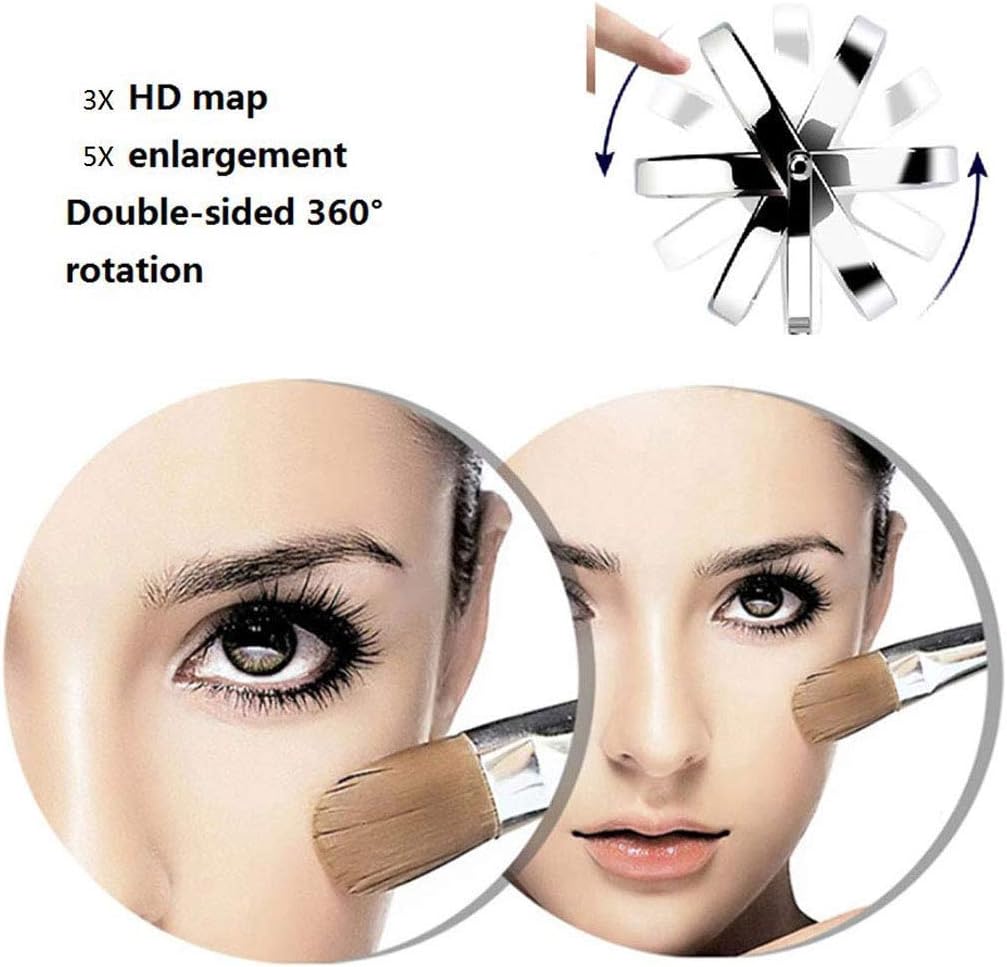10X Wall-Mounted Makeup Mirror with 5x Magnification