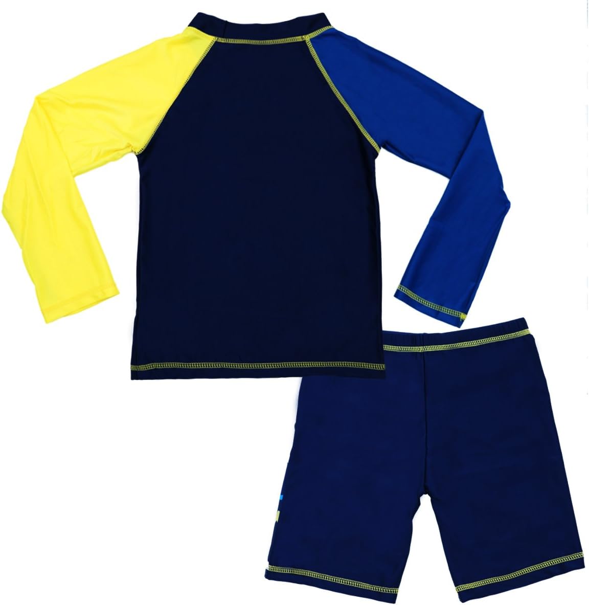Boys Two-Piece Rash Guard Swim Suits Kids Long Sleeve Sunsuit Swimwear