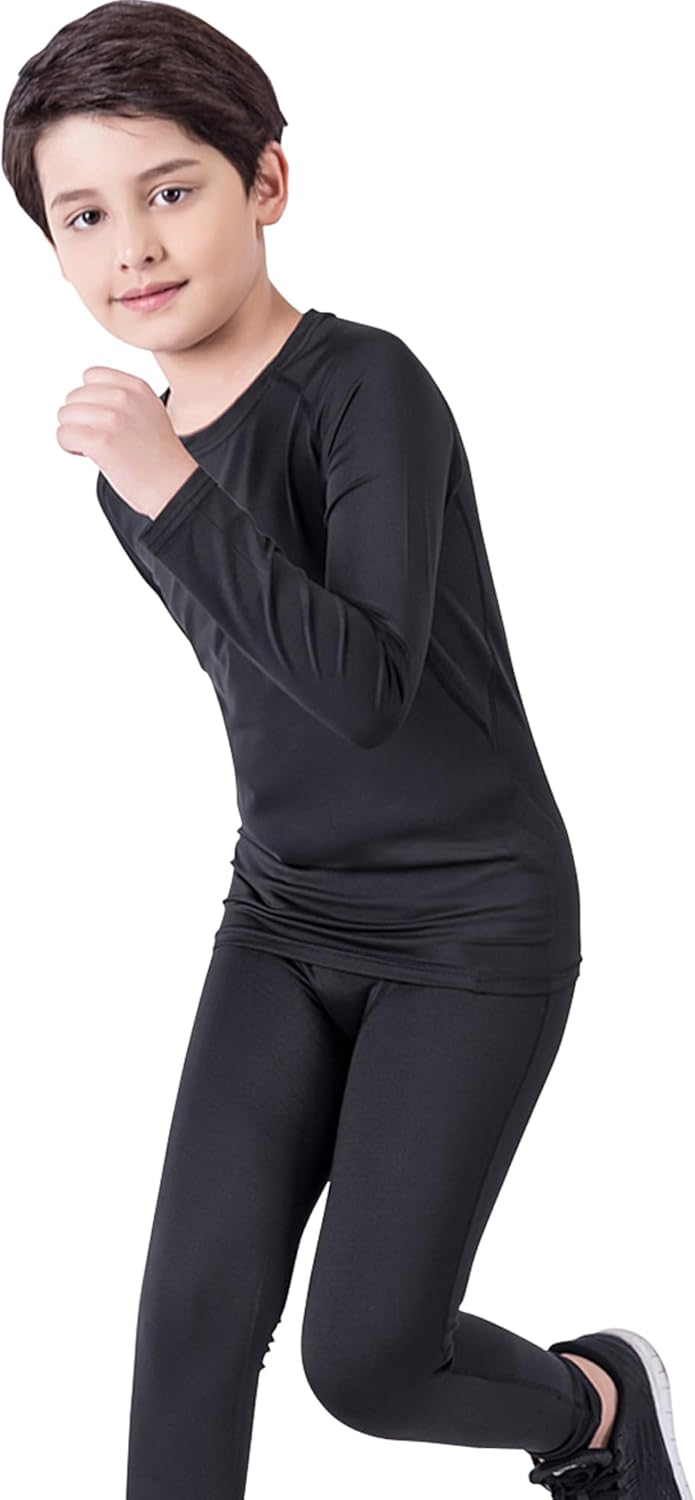 Geanrastn Boys Compression Shirt - Stay Dry and Cool