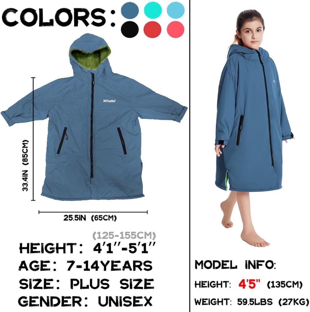 Comfortable Waterproof Windproof High-performance surf parka for boys - perfect for swimming camping outdoor activities