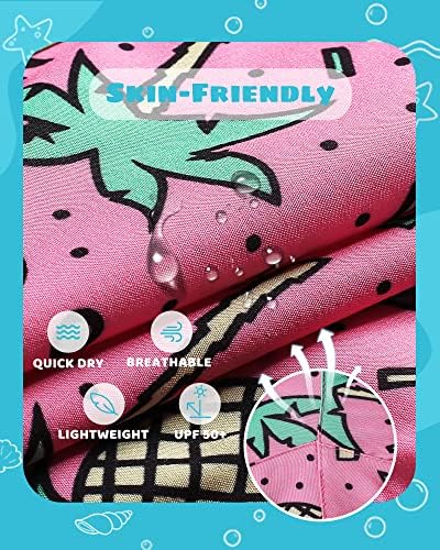 Comfortable Blue Design Boys Swim Trunks with Compression Liner MaamMagic Swimwear for Toddler to Teen