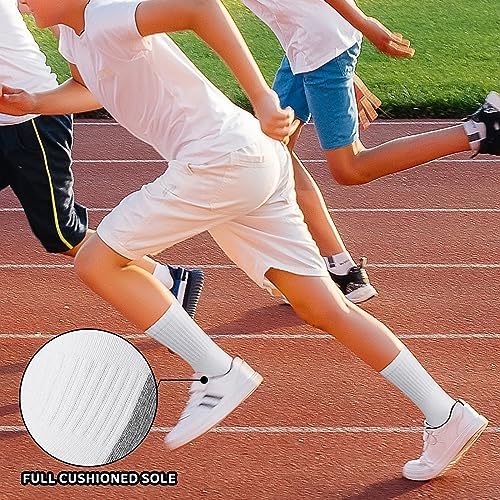 Perfect for Kids Booph Kids Boys Girls Athletic Crew Socks
