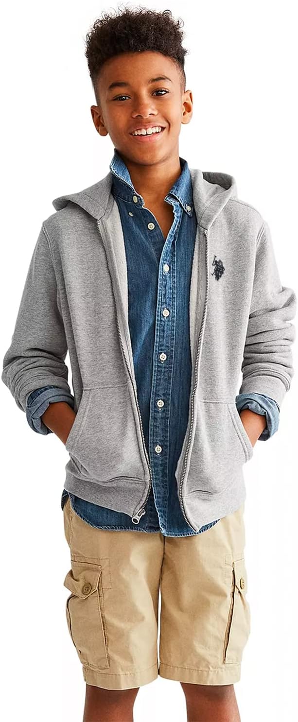 US Polo Assn Boys Zip Front Hoodie