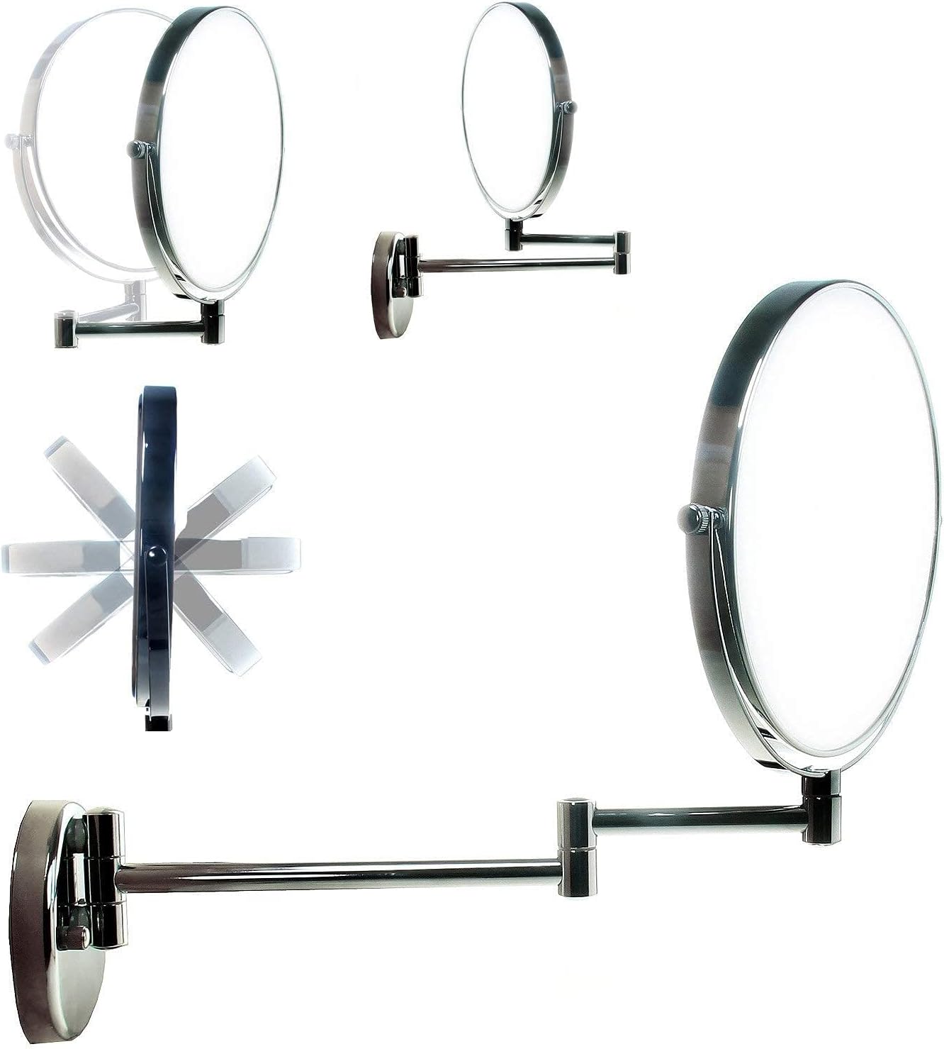 AMHIL Foldable Wall-Mounted Vanity Mirror