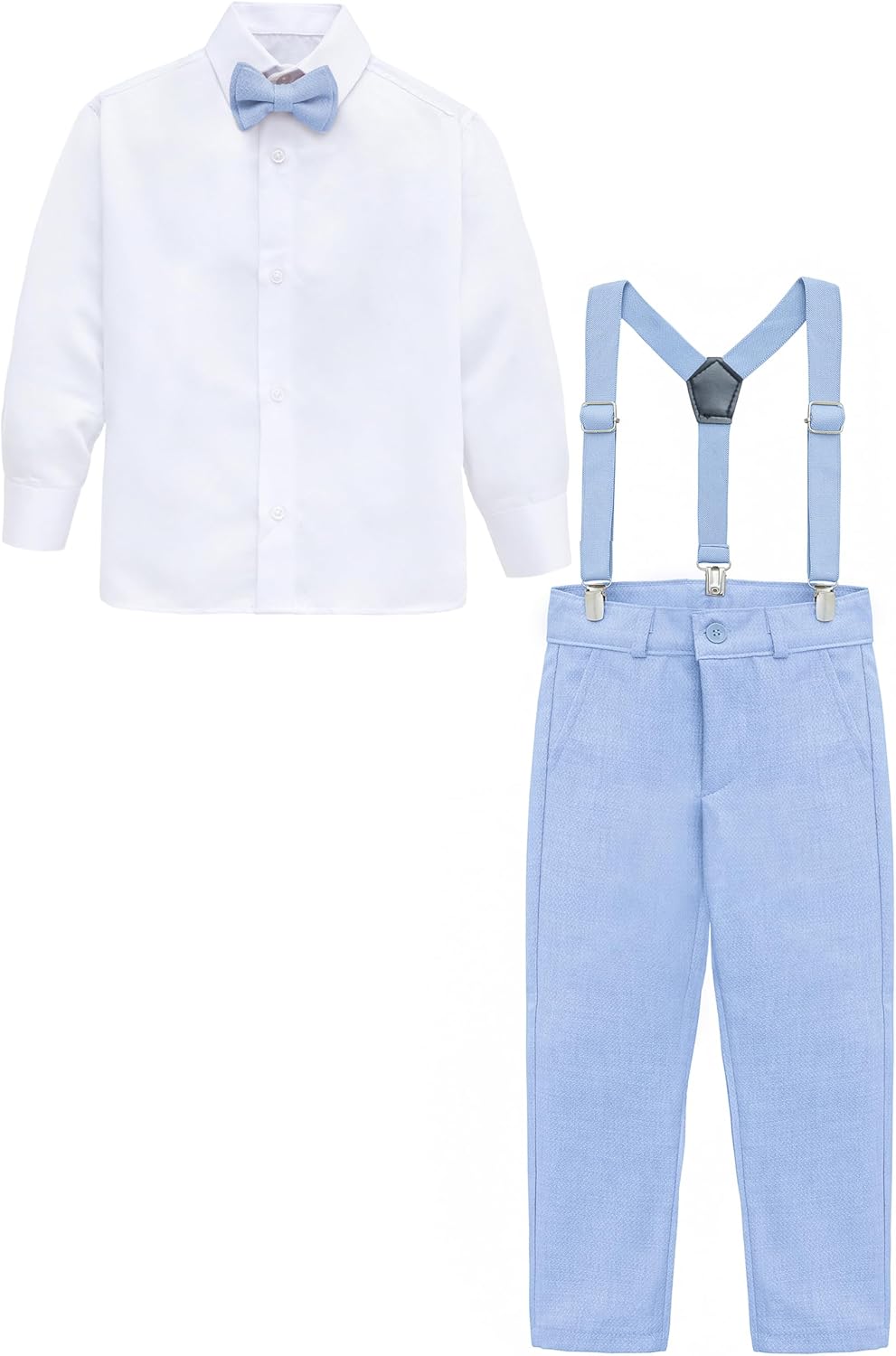 Lilax Boys Slim Fit Formal Pant Set 4-Piece Slimmer Durable Wardrobe Perfect for Weddings or Special Events